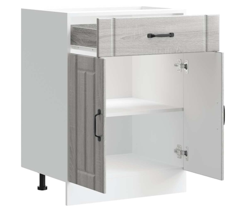 Virtuves Apakšējai Skapītis, Lucca, Pelēka Ozolkoka Krāsa Vidaxl