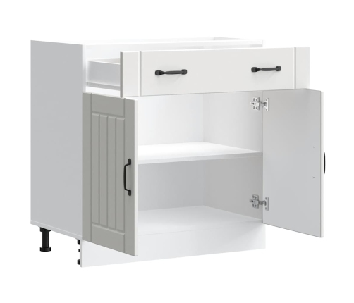 Virtuves Apakšējai Skapītis, Lucca, Balts, Inženierijas Koks Vidaxl