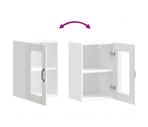 Virtuves Sienas Skapis Ar Stikla Durvīm 