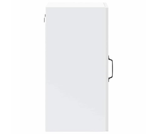 Virtuves Sienas Skapis Ar Stikla Durvīm Lucca High Gloss White Vidaxl