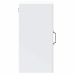 Virtuves Sienas Skapis Ar Stikla Durvīm Lucca High Gloss White Vidaxl