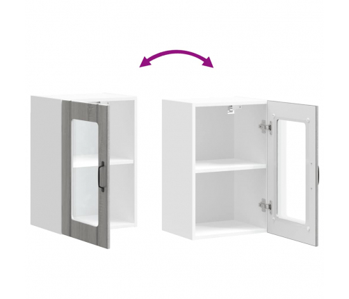 Virtuves Sienas Skapis Ar Stikla Durvīm 