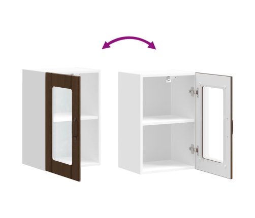 Virtuves Sienas Skapis Ar Stikla Durvīm 