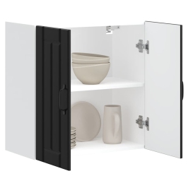 Virtuves Sienas Skapis "Lucca" Black Engineered Wood Vidaxl