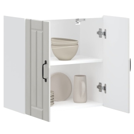 Virtuves Sienas Skapis "Lucca" Augsti Spīdīgs Balts Vidaxl