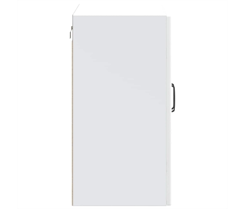 Virtuves Sienas Skapis Ar Stikla Durvīm Lucca Balts Vidaxl