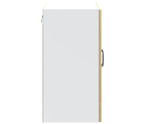 Virtuves Sienas Skapis Ar Stikla Durvīm Lucca Ozolkoka Krāsa Vidaxl