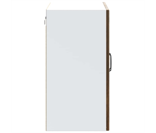 Virtuves Sienas Skapis Ar Stikla Durvīm Lucca Ozolkoka Krāsa Vidaxl