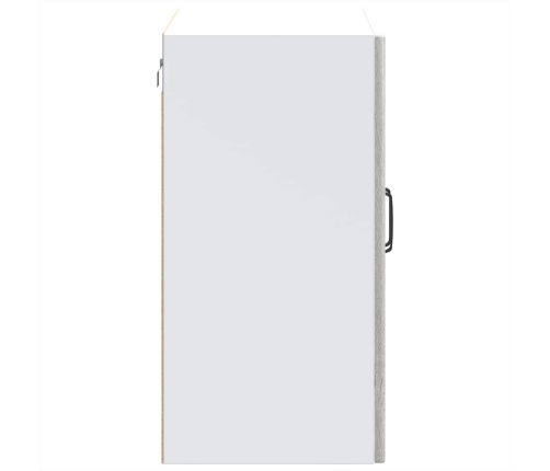 Virtuves Sienas Skapis Ar Stikla Durvīm Lucca Pelēka Koka Vidaxl