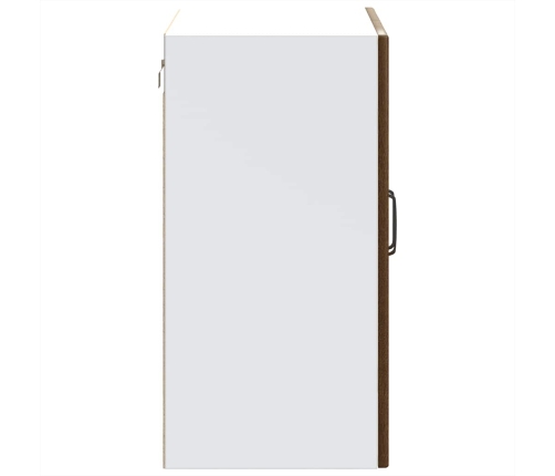 Virtuves Sienas Skapis Ar Stikla Durvīm Lucca Brūna Ozola Vidaxl