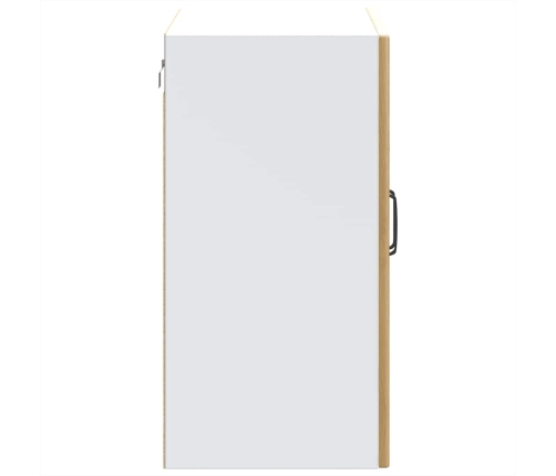 Virtuves Sienas Skapis Ar Stikla Durvīm Lucca Koka Krāsā Vidaxl