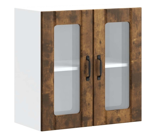 vidaXL virtuves sienas skapis ar stikla durvīm Lucca ozolkoka krāsa