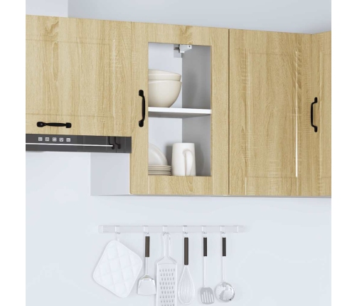 vidaXL virtuves sienas skapis ar stikla durvīm 