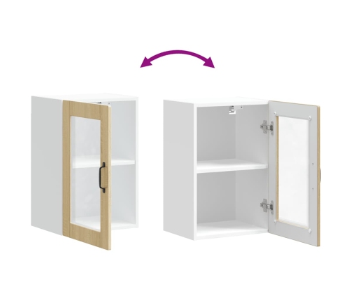 vidaXL virtuves sienas skapis ar stikla durvīm 