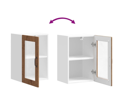 vidaXL virtuves sienas skapis ar stikla durvīm 