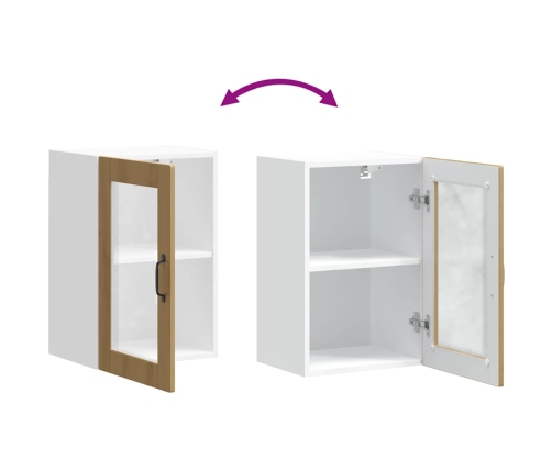 Virtuves Sienas Skapis Ar Stikla Durvīm 