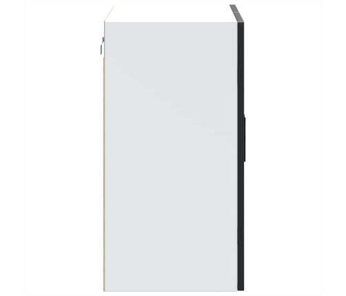 Virtuves Sienas Skapis Ar Stikla Durvīm Porto Melns Vidaxl