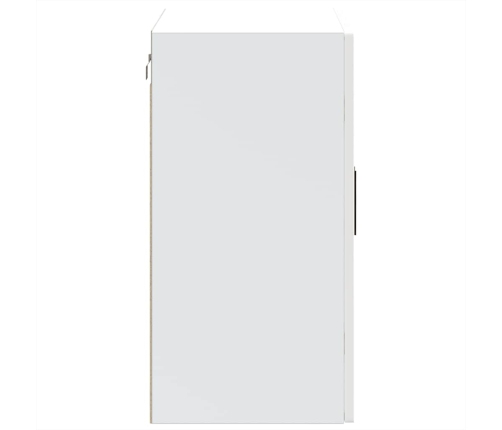 Virtuves Sienas Skapis Ar Stikla Durvīm Porto Spīdīgs Balts Vidaxl