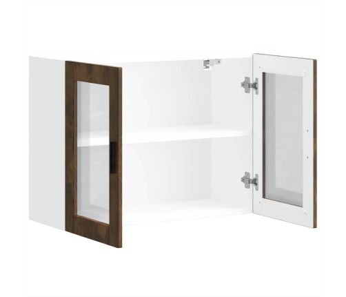 vidaXL virtuves sienas skapis ar stikla durvīm Porto ozolkoka krāsa