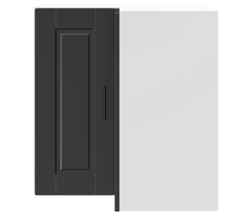 Virtuves Sienas Stūra Skapis, Porto, Melns, Inženierijas Koks Vidaxl