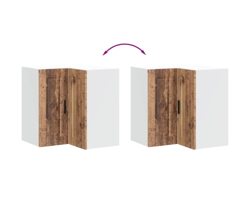 Virtuves Sienas Stūra Skapis, Porto Veca Koka Inženierijas Koks Vidaxl