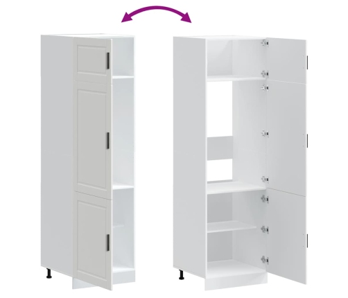 Virtuves Skapis, Porto, Balts, Inženierijas Koks Vidaxl