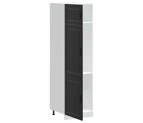 Virtuves Skapis, Porto, Melns, Inženierijas Koks Vidaxl