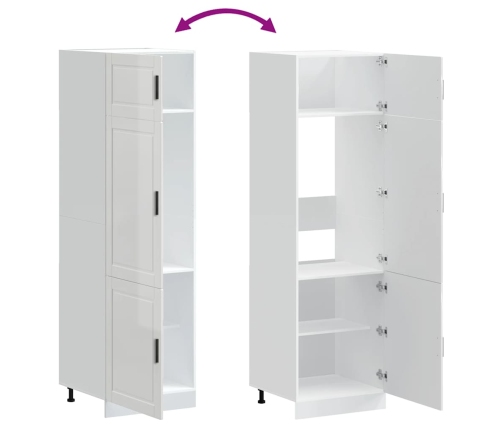 Virtuves Skapis, Porto, Spīdīgi Balts, Inženierijas Koks Vidaxl