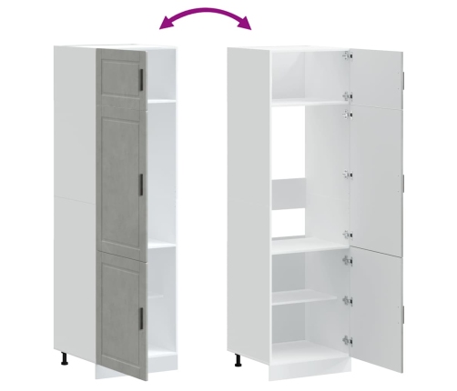 Virtuves Skapis, Porto, Betona Pelēks, Inženierijas Koks Vidaxl