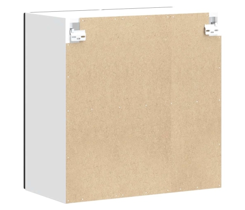 vidaXL virtuves sienas skapis ar stikla durvīm Porto melns