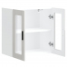 vidaXL virtuves sienas skapis ar stikla durvīm Porto spīdīgs balts