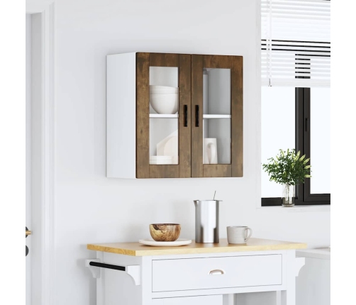 vidaXL virtuves sienas skapis ar stikla durvīm Porto ozolkoka krāsa