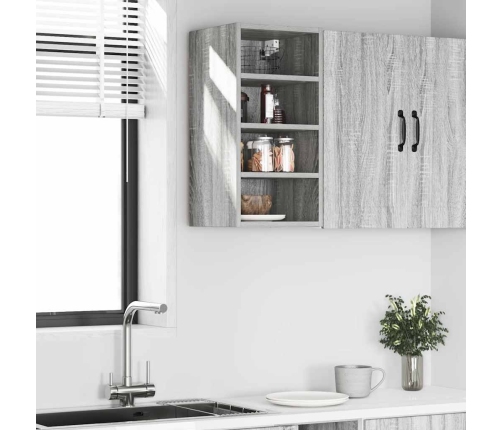 Virtuves Skapītis Pelēka Koka 30X29,5X60 Cm Inženierijas Koks Vidaxl