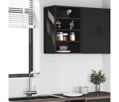 vidaXL virtuves skapītis melns 40x29,5x60 cm inženierijas koks