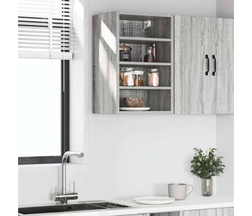 vidaXL virtuves skapītis pelēka koka 40x29,5x60 cm inženierijas koks