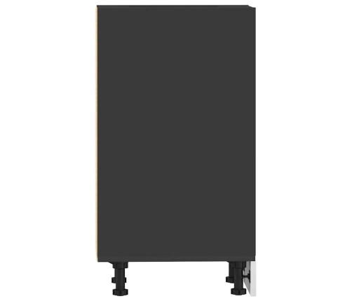 vidaXL virtuves skapītis, melns, 30x44,5x81,5 cm, skaidu plāksne