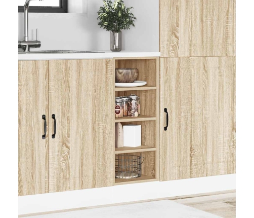 vidaXL virtuves skapītis, ozolkoka, 30x44,5x81,5 cm, skaidu plāksne