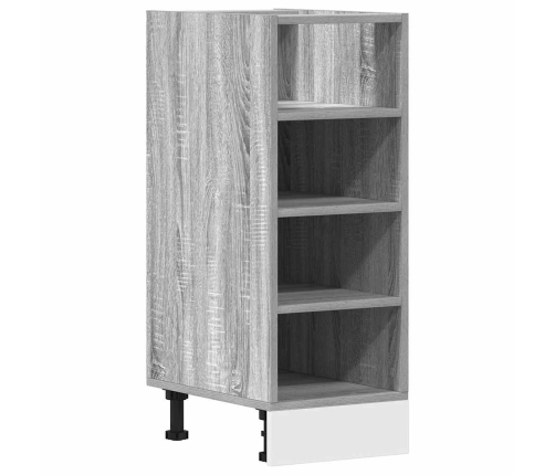 Virtuves Skapītis, Pelēka Koka, 30X44,5X81,5 Cm, Skaidu Plāksne Vidaxl