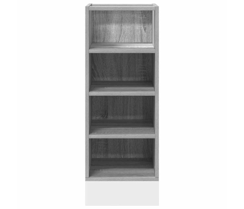 Virtuves Skapītis, Pelēka Koka, 30X44,5X81,5 Cm, Skaidu Plāksne Vidaxl