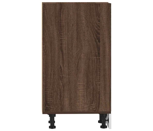 vidaXL virtuves skapītis, brūna ozola, 30x44,5x81,5 cm, skaidu plāksne