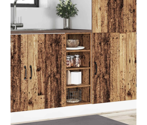 vidaXL virtuves skapītis, veca koka, 30x44,5x81,5 cm, skaidu plāksne