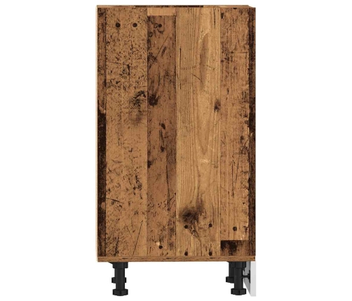 vidaXL virtuves skapītis, veca koka, 30x44,5x81,5 cm, skaidu plāksne