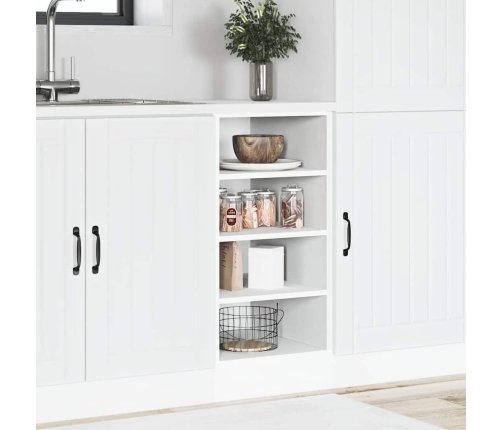 Virtuves Skapītis, Balts, 40X44,5X81,5 Cm, Skaidu Plāksne Vidaxl