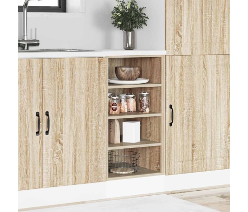 vidaXL virtuves skapītis, ozolkoka, 40x44,5x81,5 cm, skaidu plāksne