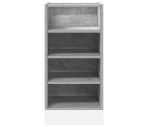 vidaXL virtuves skapītis betona pelēks 40x44,5x81,5 cm skaidu plāksne