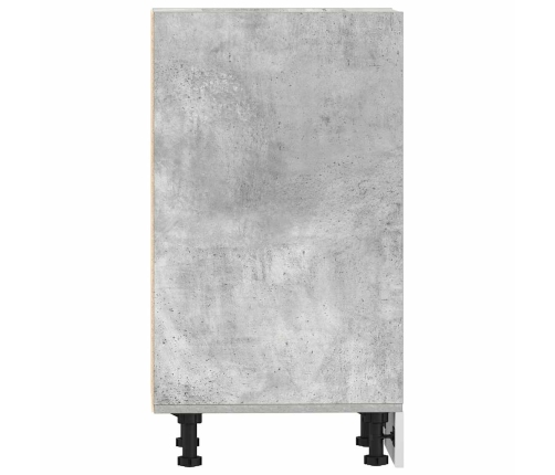 vidaXL virtuves skapītis betona pelēks 40x44,5x81,5 cm skaidu plāksne