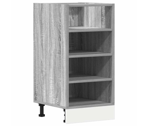 vidaXL virtuves skapītis, pelēka koka, 40x44,5x81,5 cm, skaidu plāksne