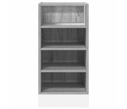 vidaXL virtuves skapītis, pelēka koka, 40x44,5x81,5 cm, skaidu plāksne