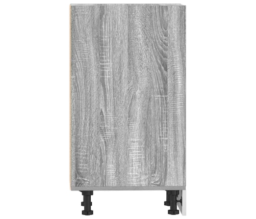 vidaXL virtuves skapītis, pelēka koka, 40x44,5x81,5 cm, skaidu plāksne