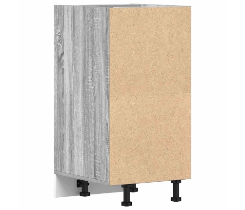 vidaXL virtuves skapītis, pelēka koka, 40x44,5x81,5 cm, skaidu plāksne